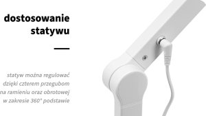 Lampa do paznokci Activeshop Lampa zabiegowa do manicure Glow L03 do blatu biała 13