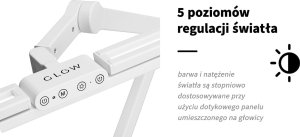 Lampa do paznokci Activeshop Lampa zabiegowa do manicure Glow L03 do blatu biała 14