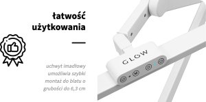 Lampa do paznokci Activeshop Lampa zabiegowa do manicure Glow L03 do blatu biała 15