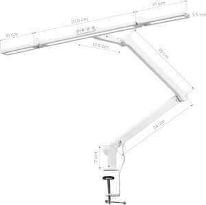 Lampa do paznokci Activeshop Lampa zabiegowa do manicure Glow L03 do blatu biała 9