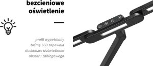 Activeshop Lampa zabiegowa do manicure Glow L04 do blatu czarna 10