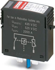 Phoenix Contact Ogranicznik przepięć 1000V DC typ 1+2 VAL-MS-T1/T2 1000DC-PV/2+V-FM/40 1099593 2