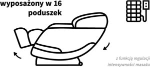 Activeshop Sakura fotel masujący Classic 305 Szary 23
