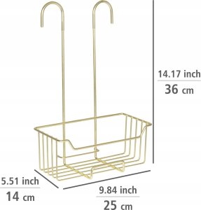 Koszyk prysznicowy Wenko Koszyk łazienkowy MILO, do montażu na baterii wannowej 9