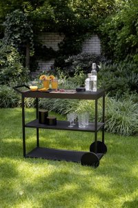 Wenko Wózek do serwowania z metalu i drewna akacji MIRO 2