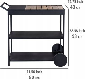 Wenko Wózek do serwowania z metalu i drewna akacji MIRO 5