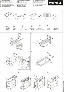 Wenko Wózek do serwowania z metalu i drewna akacji MIRO 6