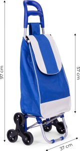 ModernHome Wózek na zakupy torba 25l na 6 kółkach metalowy stelaż ModernHome 9