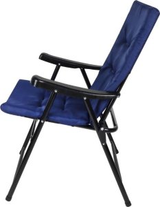 Saska Garden KRZESŁO OGRODOWE SKŁADANE 59X66X46/92CM Z PODUSZKĄ GRANATOWE 3