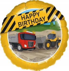AMSCAN Balon foliowy maszyny budowlane Happy Birthday 1