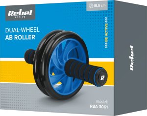 Rebel Kółko podwójne, roller do ćwiczeń mięśni brzucha AB Wheel AB-2 , REBEL ACTIVE 7