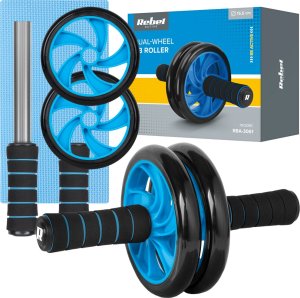 Rebel Kółko podwójne, roller do ćwiczeń mięśni brzucha AB Wheel AB-2 , REBEL ACTIVE 8