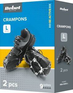 Rebel Raczki z kolcami  na buty turystyczne, rozmiar L ( 41 - 44 ) , REBEL ACTIVE 3