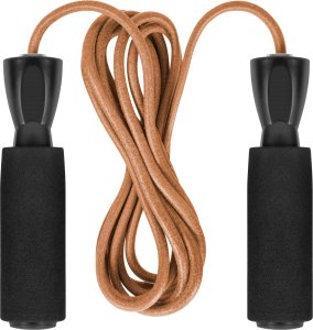 Skakanka sportowa Rebel Skakanka bokserska skórzana z rączką z pianki i metalowym łożyskiem 2.8m regulowana, REBEL ACTIVE 4