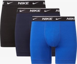 Nike Nike vyriški bokseriai EVERYDAY COTTON STRETCH 3 vnt, juodi-tamsiai mėlyni-mėlyni 1