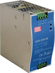 Triton ZASILACZ IMPULSOWY NA SZYNĘ DIN MEAN WELL NDR-240-48 48V/240W/5A 1