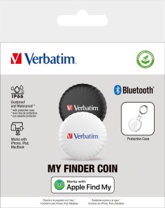 Verbatim 1x2 Verbatim My Finder Coin Bluetooth Item Finder s/w  32134 1