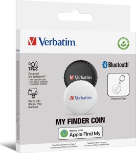 Verbatim 1x2 My Finder Coin Bluetooth Item Finder s/w  32134 2