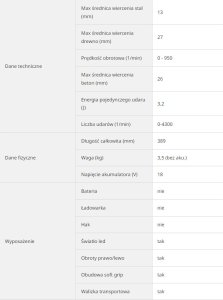 Młotowiertarka Hikoki Hammer drill Hikoki DH1826DA W2Z 2