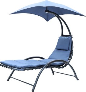 Saska Garden LEŻAK FOTEL Z PARASOLEM BERGAMO 200x125x180CM GRANAT 4