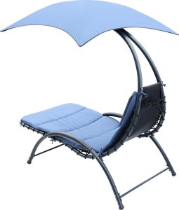 Saska Garden LEŻAK FOTEL Z PARASOLEM BERGAMO 200x125x180CM GRANAT 8