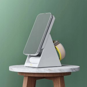 Ładowarka Vega ŁADOWARKA MAGSAFE BEZPRZEWODOWA WIELOFUNKCYJNA  3w1 TELEFON SŁUCHAWKI ZEGAREK> 8