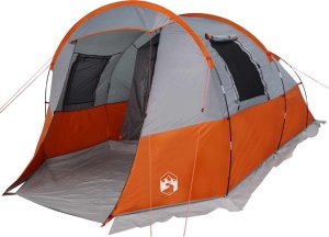 vidaXL vidaXL Namiot turystyczny, 4-os., szaro-pomarańczowy, wodoszczelny 2