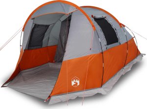 vidaXL vidaXL Namiot turystyczny, 4-os., szaro-pomarańczowy, wodoszczelny 4