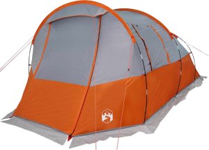 vidaXL vidaXL Namiot turystyczny, 4-os., szaro-pomarańczowy, wodoszczelny 5