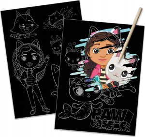 Kids Euroswan Zestaw kreatywny - wydrapywanka Koci Domek Gabi. Gabby's Dollhouse GD00084 Kids Euroswan 2