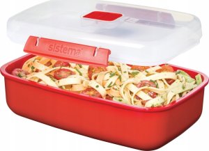 Sistema sistema Mikrowellenbehälter Eckig mit Ventil 525 ml rot 5