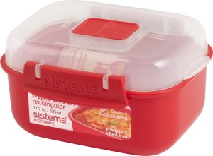 Sistema sistema Mikrowellenbehälter Eckig mit Ventil 525 ml rot 8