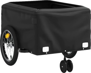 vidaXL vidaXL Przyczepka rowerowa, czarno-pomarańczowa, 45 kg, żelazo 3