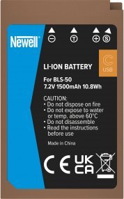 Akumulator Newell Akumulator Newell zamiennik BLS-50 USB-C do Olympus 3