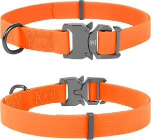 Collar WAU DOG OBROŻA WATERPROOF S 1,5/25-35cm   PVC POMARAŃCZOWA 1