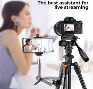 Statyw K&F Statyw video Concept K234A0 z głowicą 3D i uchwytem na telefon 11