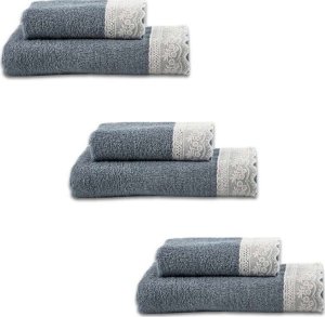 MCS Towels marki Le Telerie model SET SPUGNA ELLY 3+3 BLU kolor Niebieski. Akcesoria Dla obu płci. Sezon: Cały rok NoSize 1