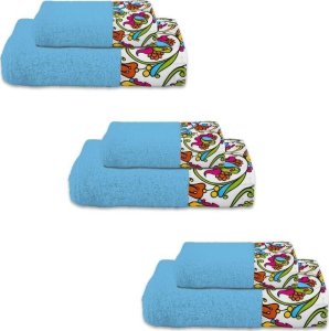 MCS Towels marki Le Telerie model SET SPUGNA PORTO 3+3 BLU kolor Niebieski. Akcesoria Dla obu płci. Sezon: Cały rok NoSize 1