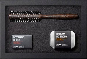 Zew for Men ZEW FOR MEN_SET Broda na Sztorc mydło do brody 85ml + balsam do brody 80ml + roller do włosów i brody 1