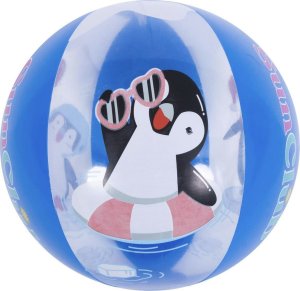 JiLong PIŁKA PLAŻOWA DMUCHANA 50CM PINGWIN MAGIC INK 53060 3