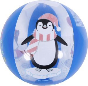 JiLong PIŁKA PLAŻOWA DMUCHANA 50CM PINGWIN MAGIC INK 53060 4