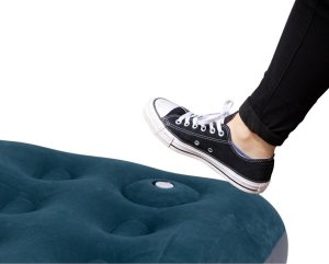 JiLong MATERAC FLOKOWANY 2-OSOBOWY Z WBUDOWANĄ POMPKĄ NOŻNĄ 191x137x22CM 24131 14