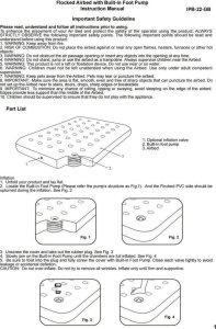 JiLong MATERAC FLOKOWANY 2-OSOBOWY Z WBUDOWANĄ POMPKĄ NOŻNĄ 191x137x22CM 24131 6