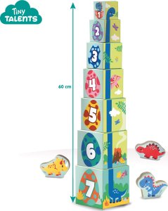 SES Creative SES Wieża z klocków z fig.dinozaurów 13202 32026 5