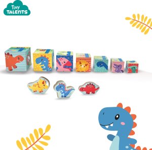 SES Creative SES Wieża z klocków z fig.dinozaurów 13202 32026 6