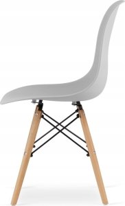 Leobert Zestaw stół kwadratowy 80x80 dąb sonoma + 4 krzesła OSAKA szare 5