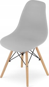 Leobert Zestaw stół kwadratowy 80x80 dąb sonoma + 4 krzesła OSAKA szare 9