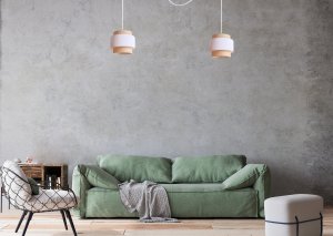 Lampa wisząca Solar Lampa wisząca sufitowa pająk BOHO len i biel 2 żarówki 1