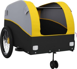 vidaXL vidaXL Przyczepka rowerowa, czarno-żółta, 45 kg, żelazo 5