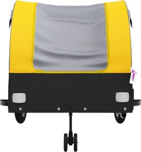 vidaXL vidaXL Przyczepka rowerowa, czarno-żółta, 45 kg, żelazo 6